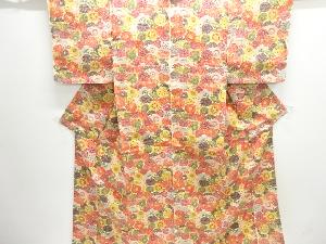 未使用品　本場琉球紅型　菊模様着物